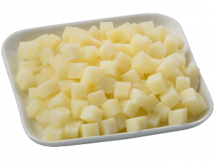 Бланширани картофи нарязани на кубчета - 2.50 кг.
